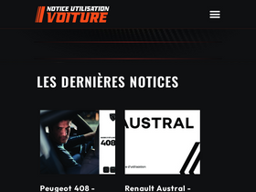 'notice-utilisation-voiture.fr' screenshot