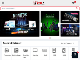 'ultratech.com.bd' screenshot