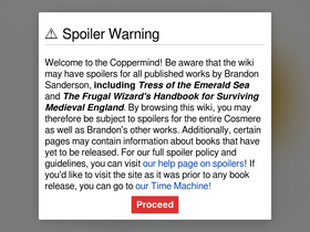 'coppermind.net' screenshot