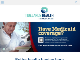 'tidelandshealth.org' screenshot