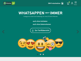 'whatsappsim.de' screenshot
