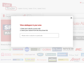 'salefinder.com.au' screenshot