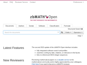 'zbmath.org' screenshot