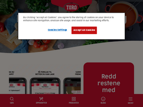 'toro.no' screenshot