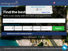 'rentingcarz.com' screenshot
