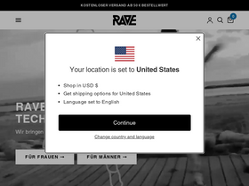 'rave-clothing.com' screenshot