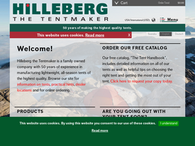 'hilleberg.com' screenshot