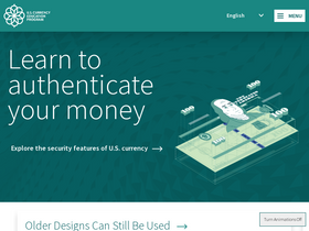 'uscurrency.gov' screenshot