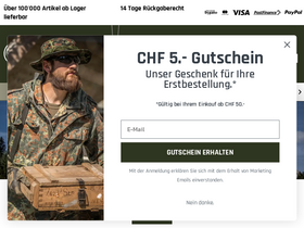 'militaershop.ch' screenshot