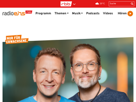 'radioeins.de' screenshot