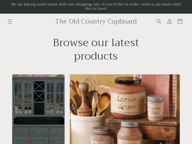 theoldcountrycupboard.com homepage screenshot