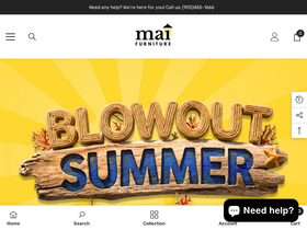 maifurniture.ca homepage screenshot