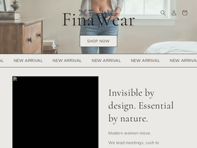 finawear.com homepage screenshot