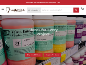 cornellstudiosupply.com homepage screenshot