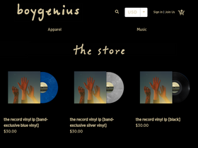 'boygenius.store' screenshot
