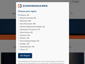 'commissionaires.ca' screenshot
