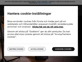 'bose.se' screenshot