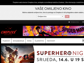 'cineplexx.hr' screenshot