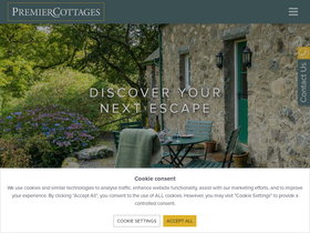 'premiercottages.co.uk' screenshot