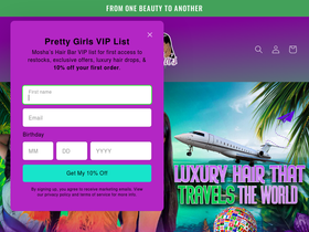 moshahairbar.com homepage screenshot