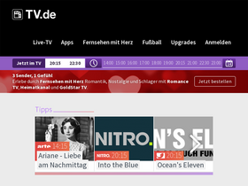 'tv.de' screenshot