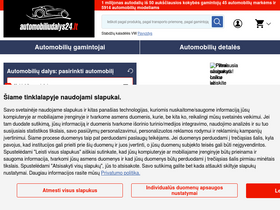 'automobiliudalys24.lt' screenshot