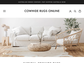 cowhiderugsonline.com.au homepage screenshot