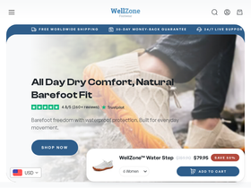 Mywellzone homepage screenshot
