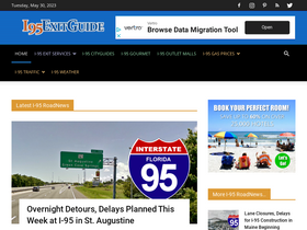 'i95exitguide.com' screenshot