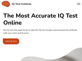 'iqtestinstitute.com' screenshot