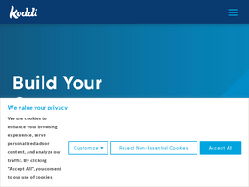 'koddi.com' screenshot