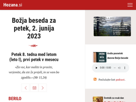 'hozana.si' screenshot