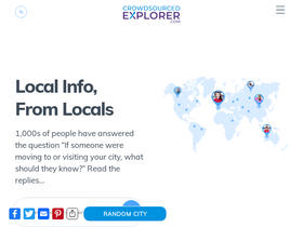 'crowdsourcedexplorer.com' screenshot