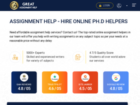 'greatassignmenthelp.com' screenshot