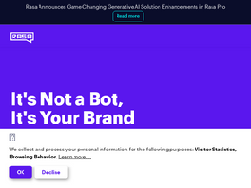 'rasa.com' screenshot