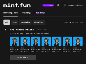 'mint.fun' screenshot