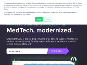 'greenlight.guru' screenshot