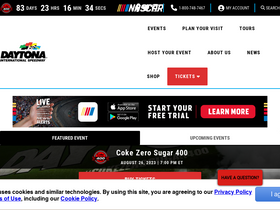 'daytonainternationalspeedway.com' screenshot