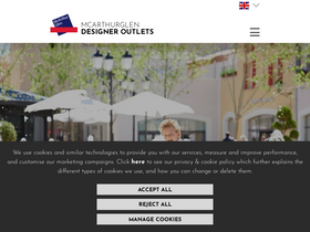 'mcarthurglen.com' screenshot