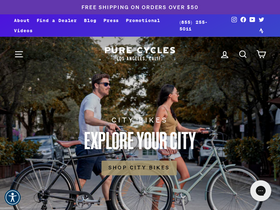 'purecycles.com' screenshot