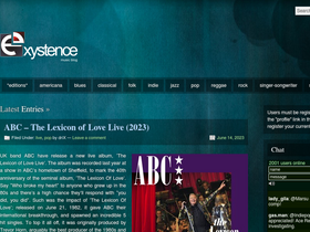 'exystence.net' screenshot