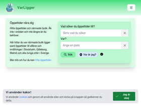'varligger.se' screenshot