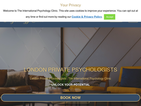'theinternationalpsychologyclinic.com' screenshot