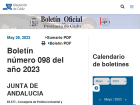 'bopcadiz.es' screenshot