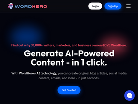 'wordhero.co' screenshot