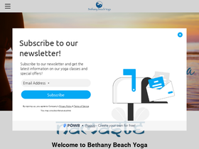 bethanybeachyoga.com homepage screenshot