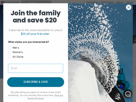 'jonessnowboards.com' screenshot