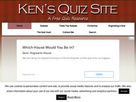 'kensquiz.co.uk' screenshot