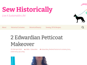 'sewhistorically.com' screenshot
