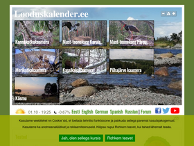 'looduskalender.ee' screenshot